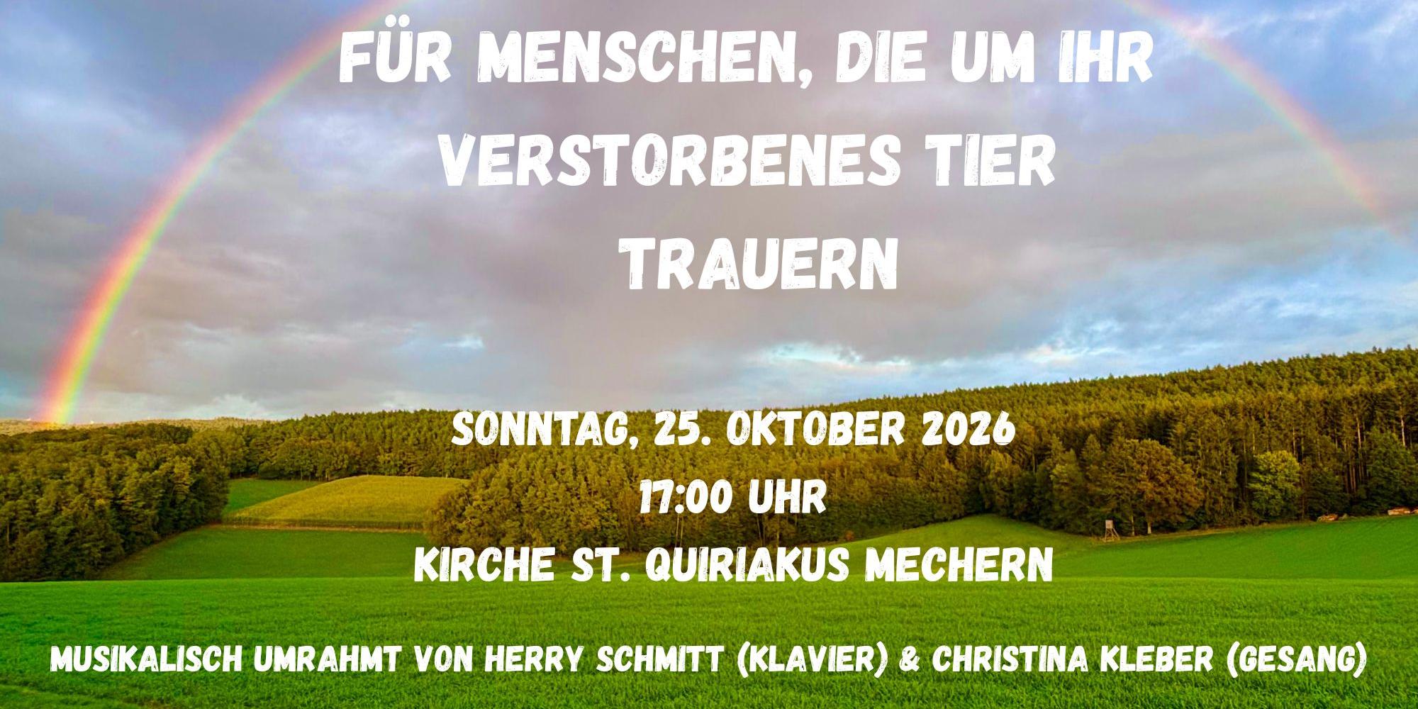2026-Gottesdienst für Menschen, die um ihr verstorbenes Tier trauern