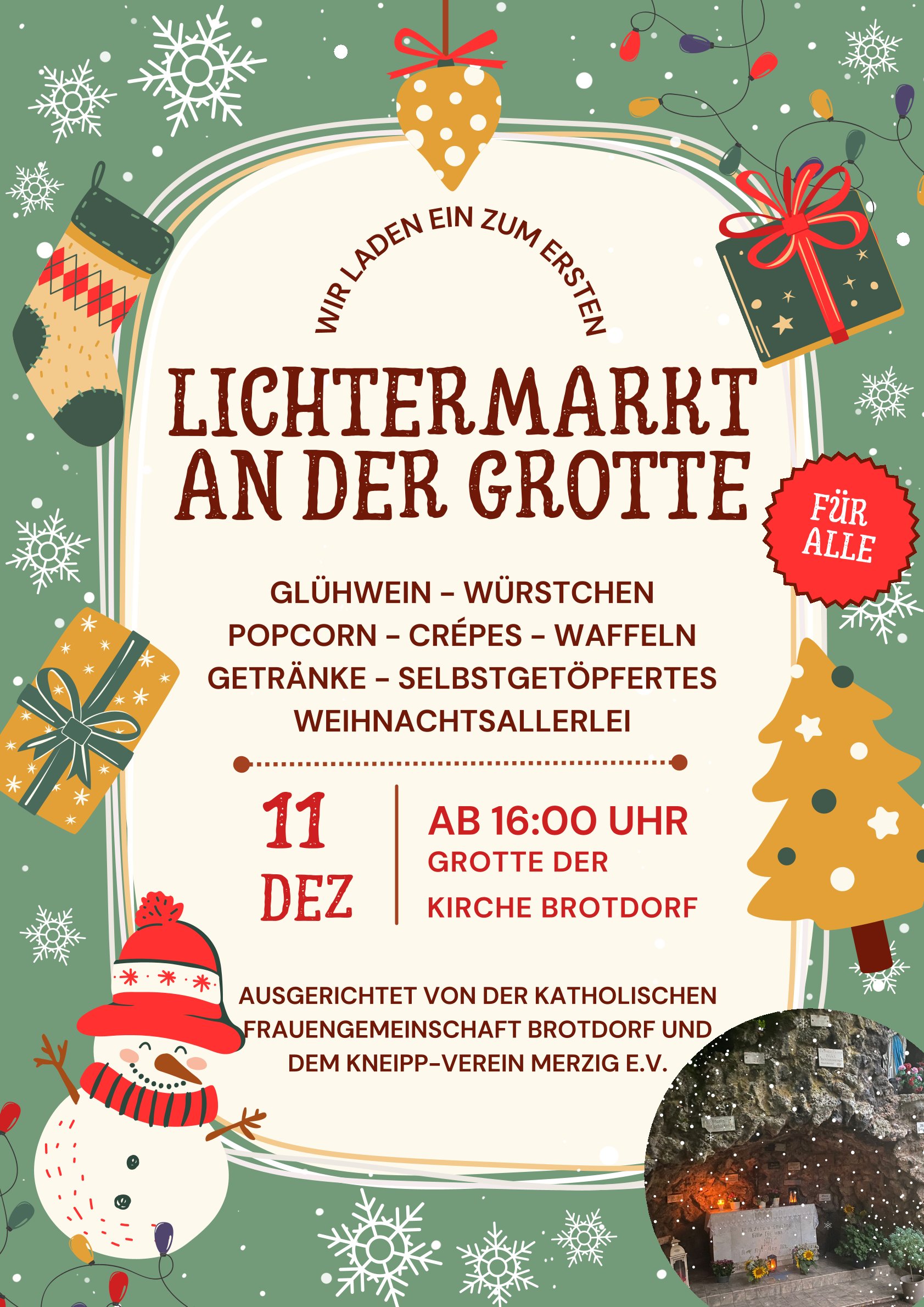 Lichtermarkt an der Grotte