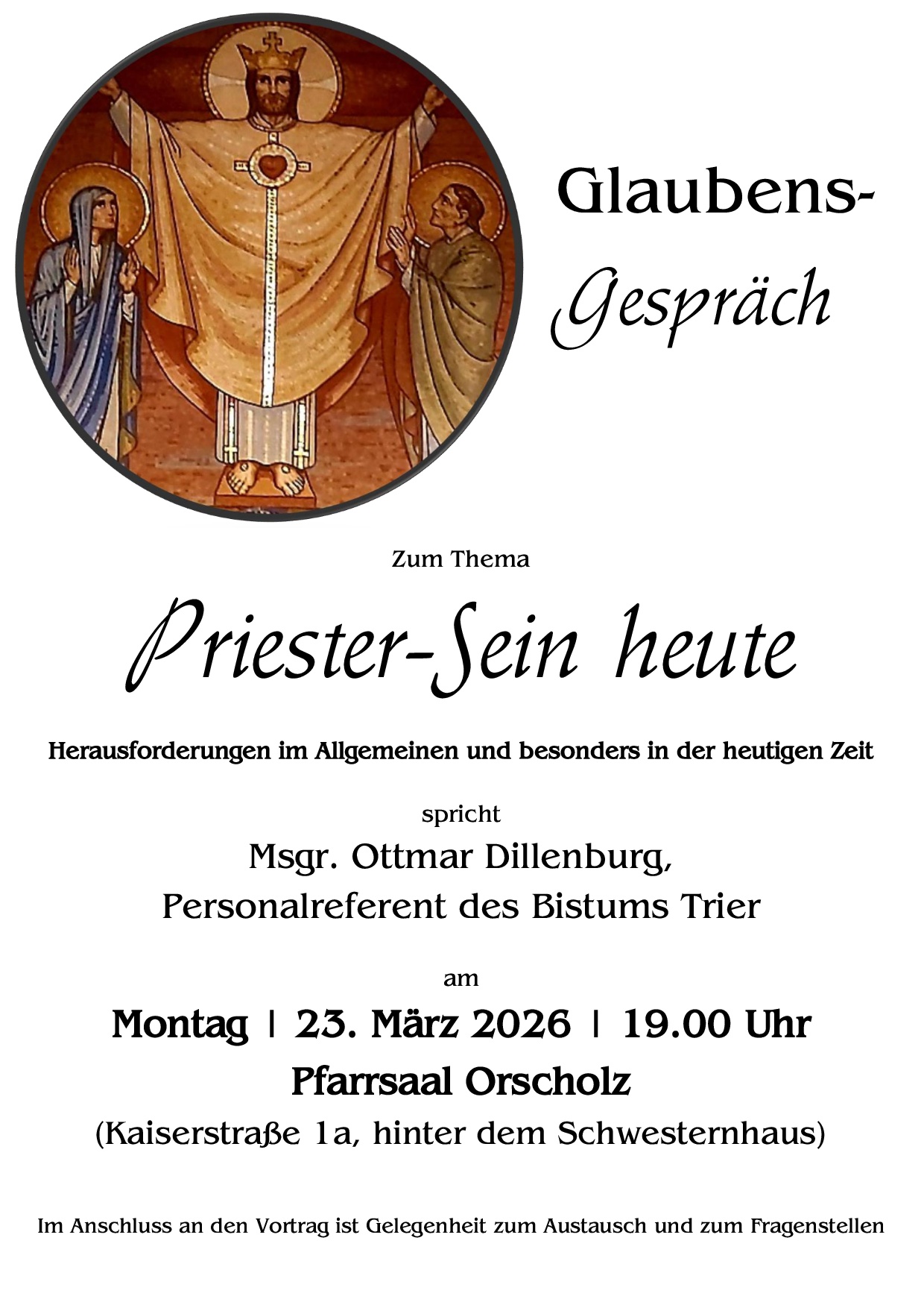 Plakat Glaubensgespräch 2026