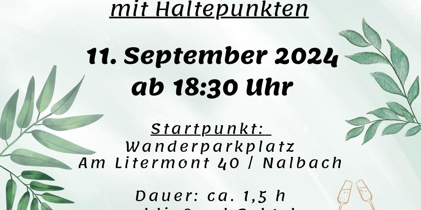 Zeit zu zweit-Abendspaziergang für Paare 11.9.2024
