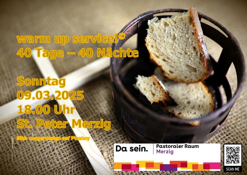 warm up service 09.03.25 40 tage 40 nächte karte