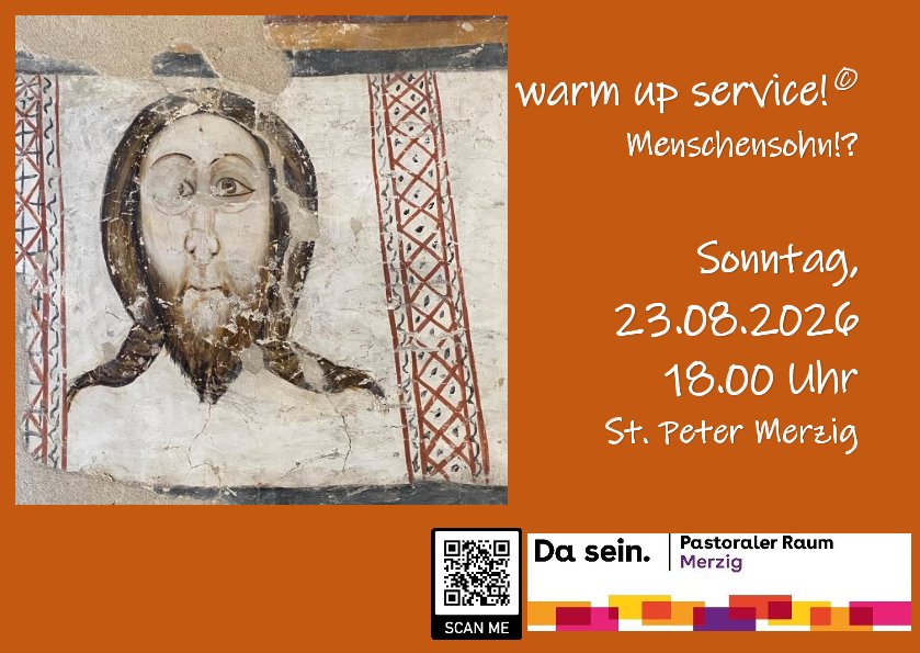 warm up service 23.08.2026 Menschensohn karte